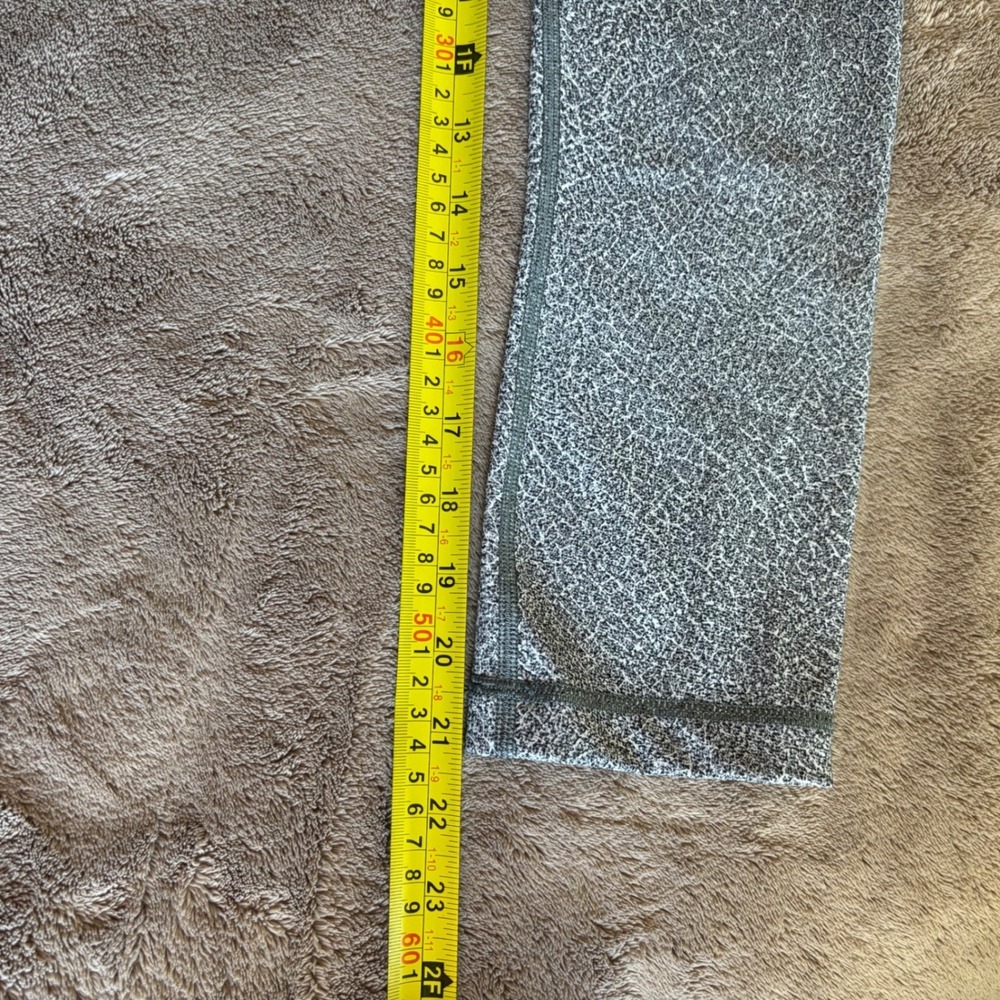 Lululemon Wunder Under High-Rise Crop 21 Grey White Crackle Print Leggings  4 - Picture 7 of 7